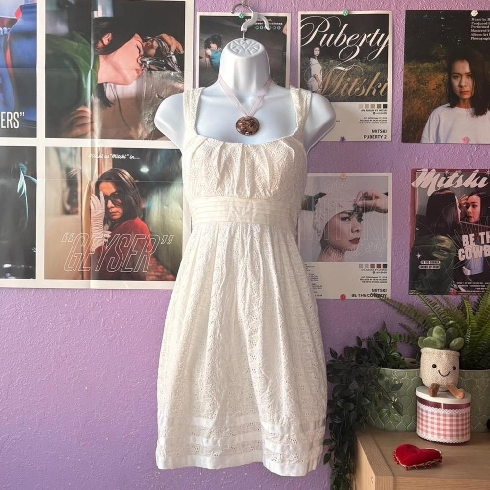 NWT City Triangles White Eyelet Lace Dress Size 7